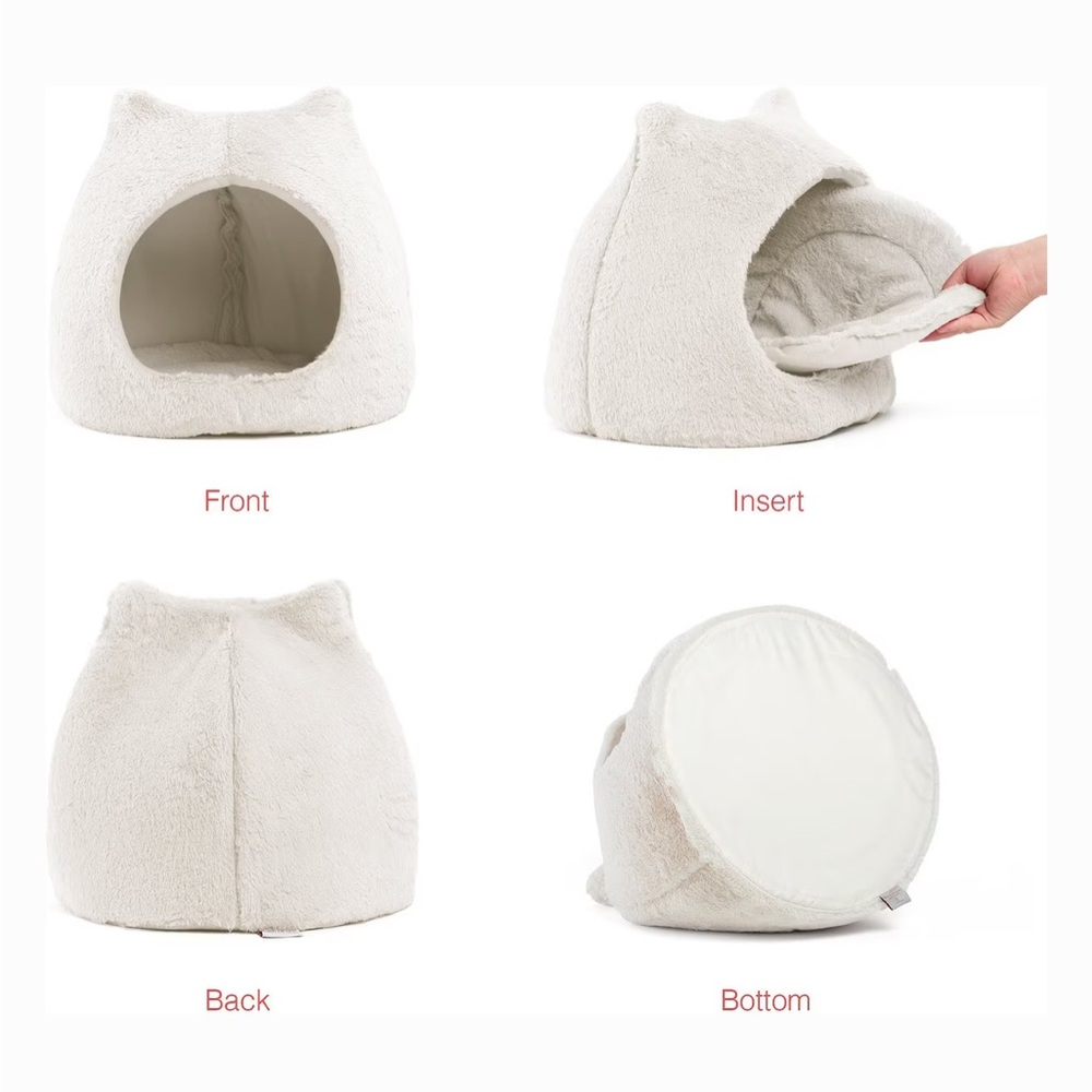 Sheri Meow Hut Covered Pet Bed